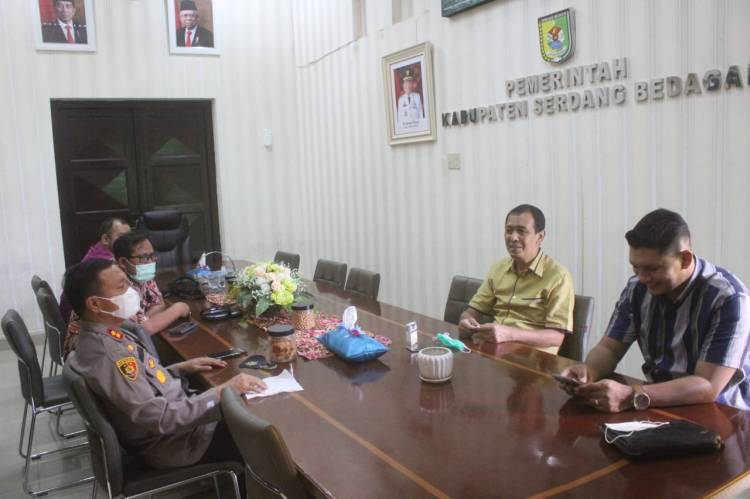 Bahas Program Pembangunan, Kapolres Sergai Hadiri Kunjungan Kerja Komisi XI DPR RI