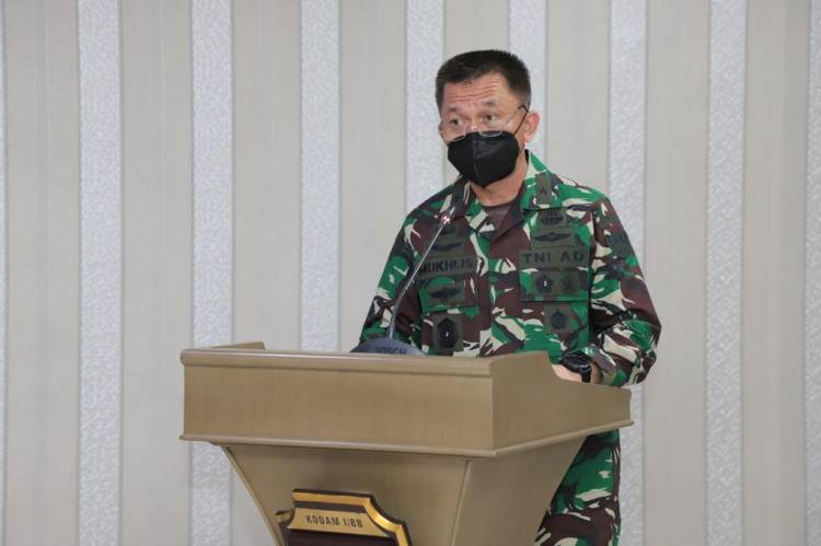 Kasdam I/BB Buka Entry Briefing Tim Dalproggar TNI AD TA 2021