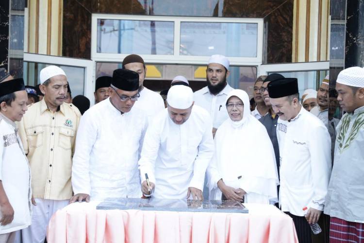 Musa Rajekshah Resmikan Masjid Ar-Rahman Namorambe, Ini Pesannya!