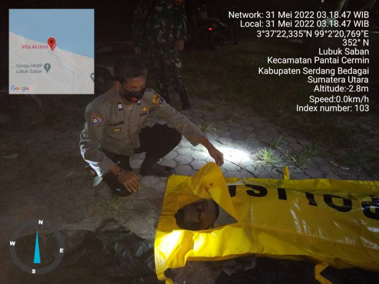 Identitas Mayat Terapung di Muara Sungai Pantai Cermin Terungkap