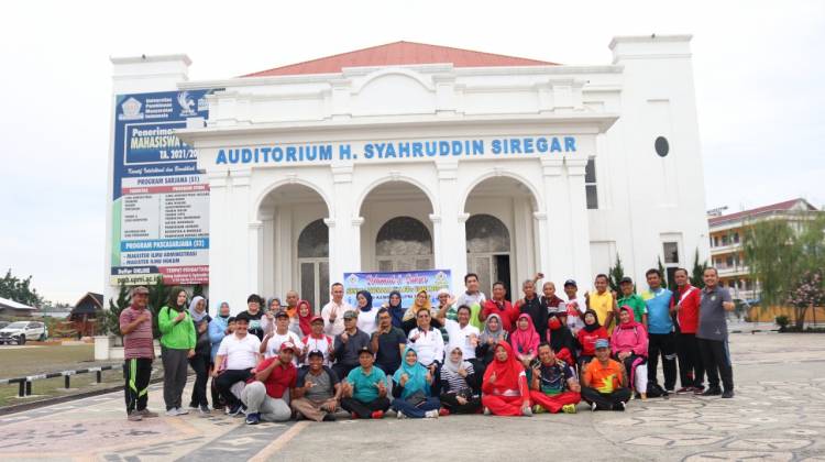 Raih Akreditasi Baik Sekali, UPMI Medan Gelar Syukuran dan Senam Bersama