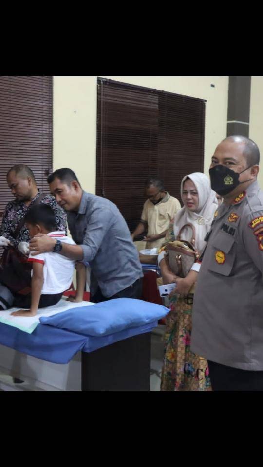 Polres Sergai Gelar Bakti Kesehatan Massal, Sebanyak 88 Orang Anak Ikut Sunat Masal