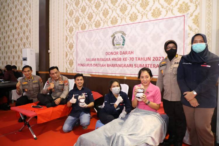 Polda Sumut Gelar Donor Darah Sambut HUT Bhayangkara ke 76, 3.905 Kantong Darah Disumbangkan