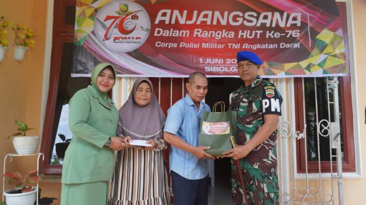 Sambut HUT Pomad ke-76, Denpom 1/2 Sibolga Laksanakan Anjangsana ke Purnawirawan dan Warakawuri