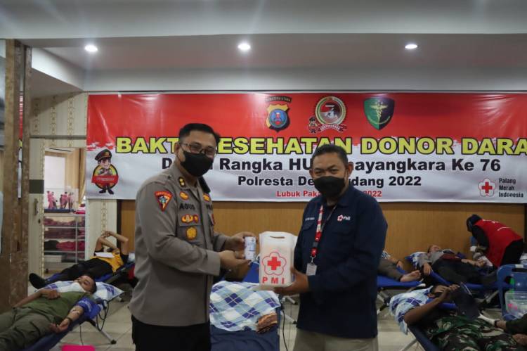 Sambut HUT Bhayangkara ke-76, Polresta Deli Serdang Gelar Donor Darah
