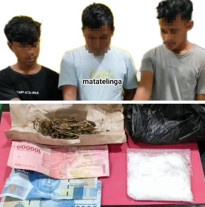 Tiga Pengedar dan Dua Kurinya, "Tercium" Sat Narkoba Polres Asahan
