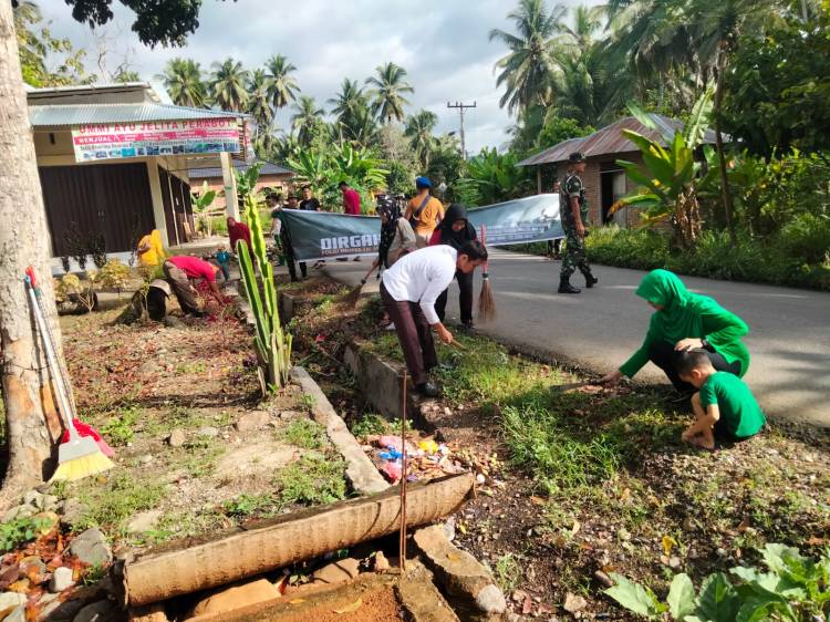 Sambut HUT Pomad ke-76, Subdenpom 1/2-7 Madina dan Denpom 1/2 Sibolga Gelar Karya Bhakti