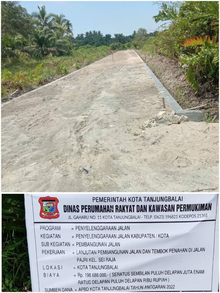Aneh Dinas Perkim Tanjungbalai Bangun Jalan Dilingkungan Yang Tidak Ada Pemukiman Warga