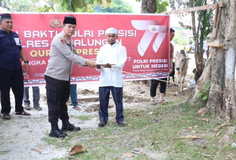 Gelar Qurban Presisi Polres Simalungun Sembelih 14 Hewan Kurban