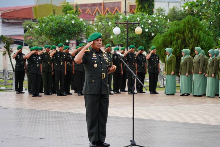 Sambut HUT Ke-73 Kodam I/Bukit Barisan, Korem 032/Wirabraja Laksanakan Ziarah Rombongan.