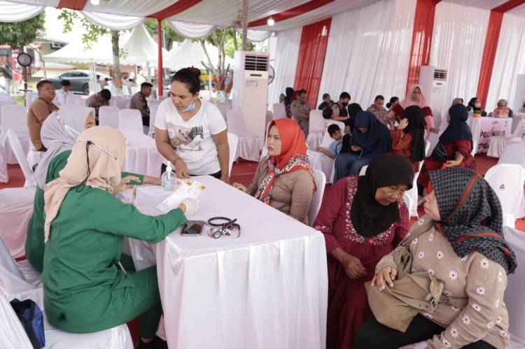Polda Sumut Laksanakan Bakti Kesehatan di hari Bhayangkara ke 77