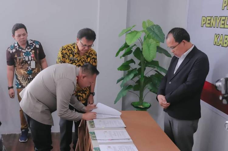 Pemkab Humbahas Tandatangani Kerjasama Dengan Instansi Vertikal Yang Bergabung di MPP