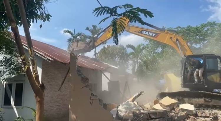 Penertiban HGU 152 Sampali Berlanjut, 3 Rumah Dibongkar