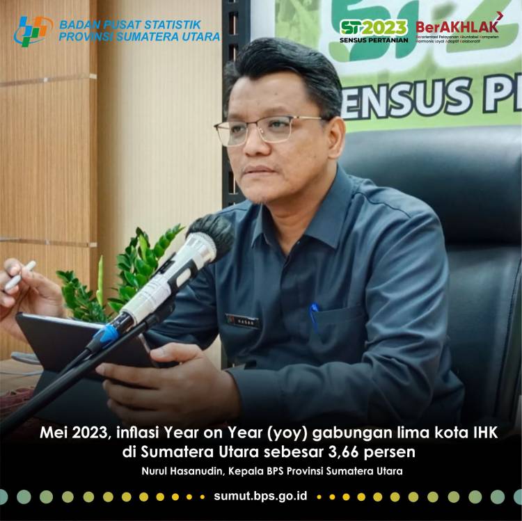 Beras Picu Inflasi Sumut Mei 3,66 Persen