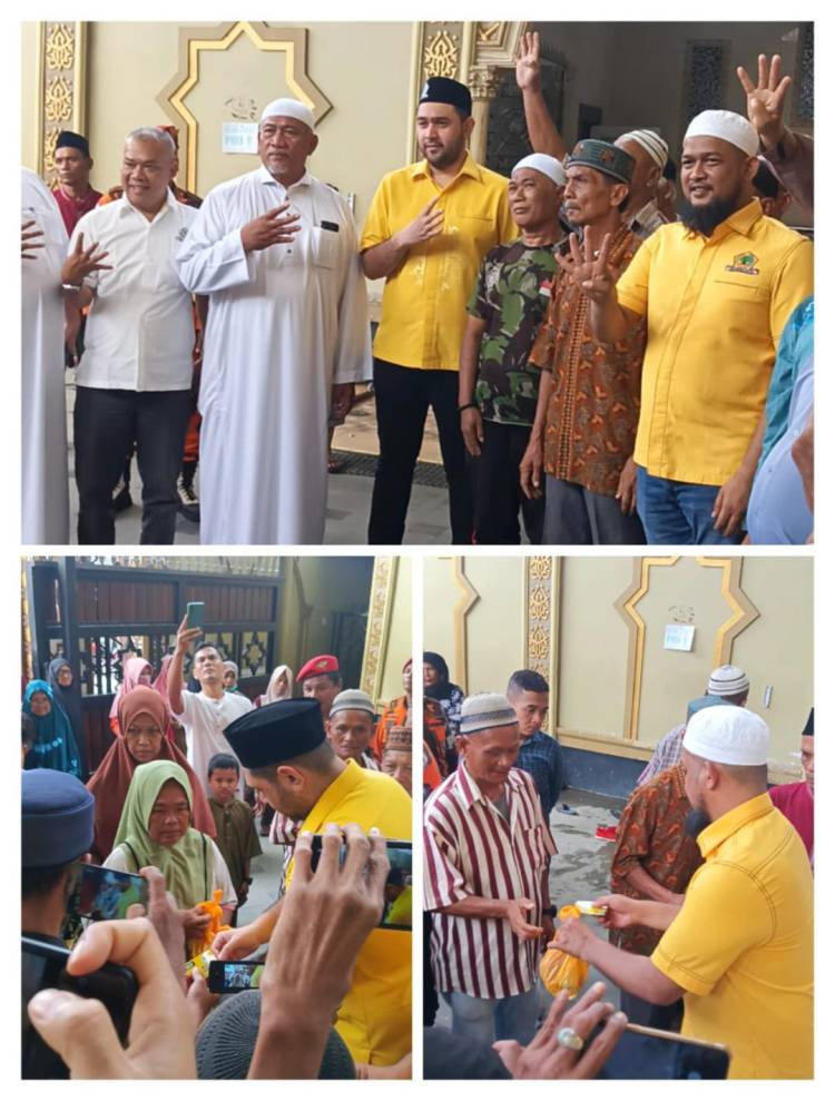 PK Golkar Belawan Bagikan 1000 Bungkus Daging Qurban, Ketua DPD Partai Golkar Lakukan Kunjungan