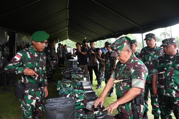 Pangdam I/BB Gelar Riksiapops Yonif 122/TS Sebagai Satgas Pamtas Statis RI-PNG Sektor Utara