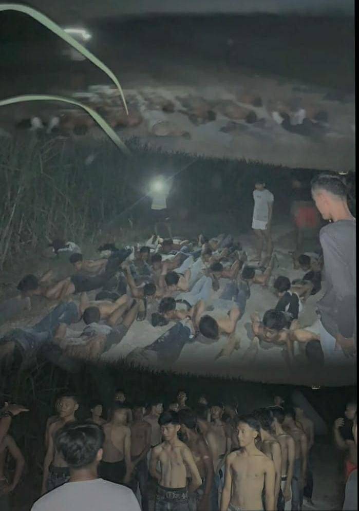 Waspada!!.. Masyarakat  Klumpang Resah, Pasukan Geng Motor, Melakukan Latihan