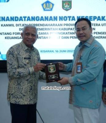 MoU Kanwil Ditjen Perbendaharaan Provsu Dengan Pemkab Asahan Ditandatangani