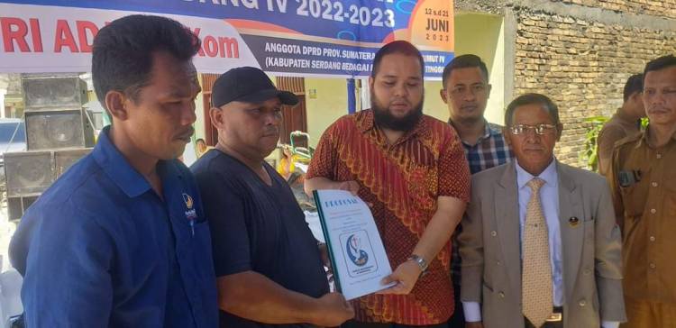 Dimas Triadji Reses di Kecamatan Tanjung Beringin,Tiga Jalan Terealisasi sepanjang 5,94 Km2