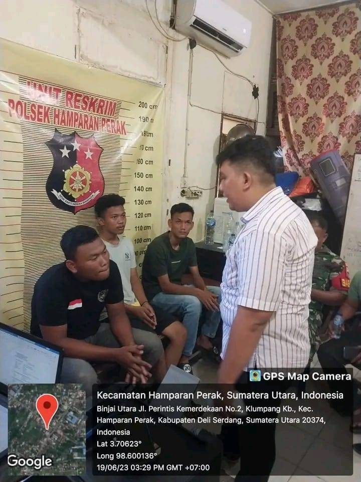 Polsek Hamparan Perak Bekuk 4 Orang Komplotan Genk Motor INSIEME