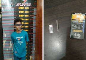 Polsek Stabat Bekuk Pemakai Sabu