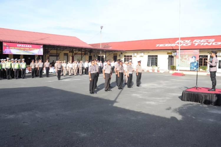Horee&hellip; 32 Personel Polres Tebing Tinggi Naik Pangkat