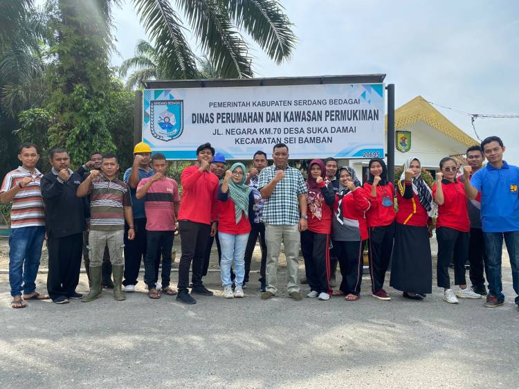 Ciptakan Lingkungan Bersih dan Nyaman,Dinas Perkim Sergai adakan Giat Gotong Royong