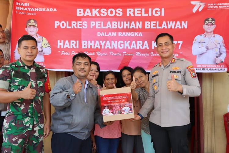 Polres Pelabuhan Belawan Laksanakan Bakti Religi Dalam Rangka Hari Bhayangkara Ke - 77