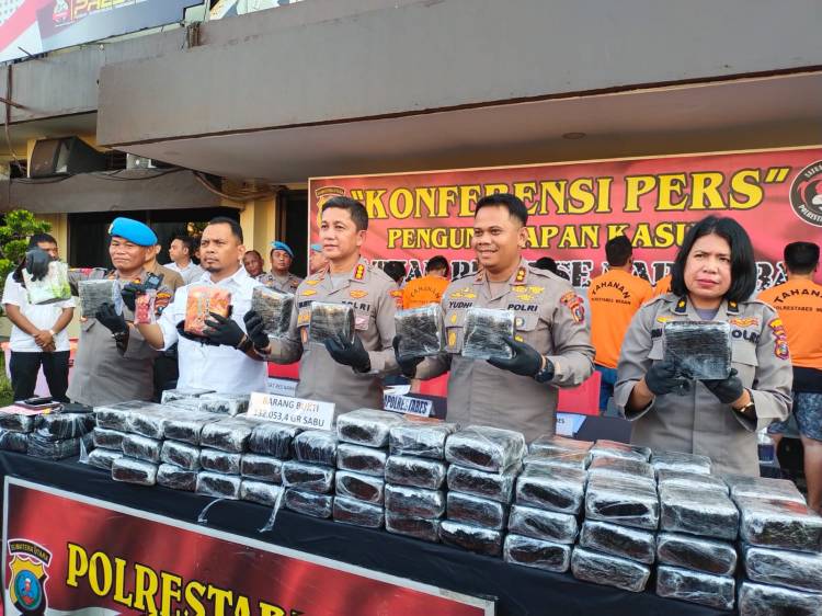 Pengungkapan di Sejumlah Daerah , Polrestabes Medan Sita 132 Kg Sabu dari 7 Tersangka