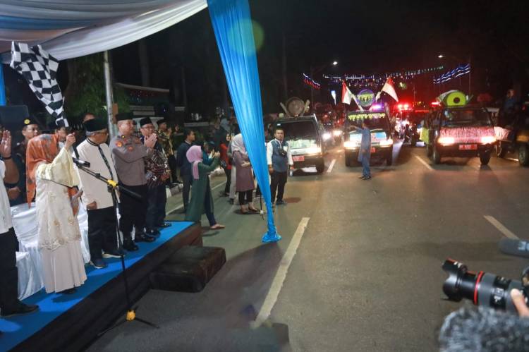 Peserta Takbir Keliling Malam Idul Adha 1444 H, Dilepas Walikota Pematang Siantar