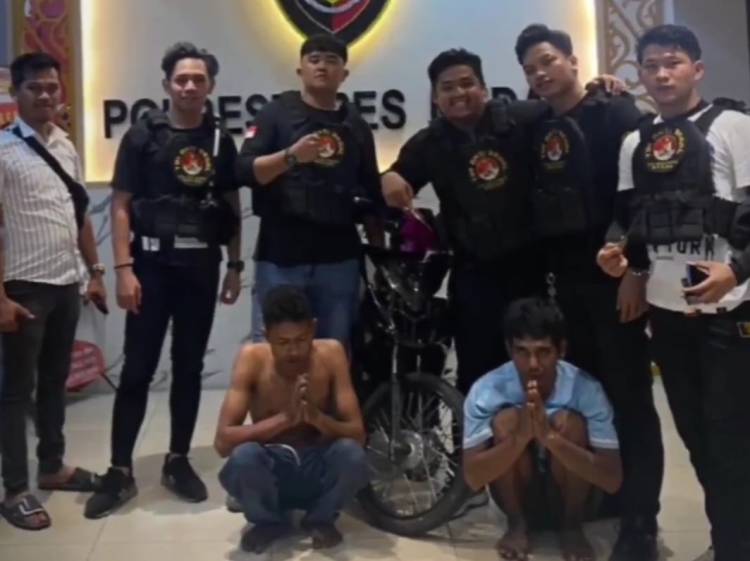 Diduga Penjahat, Dua Pemuda Terjaring Bawa Pisau dan Kunci Letter Diamankan