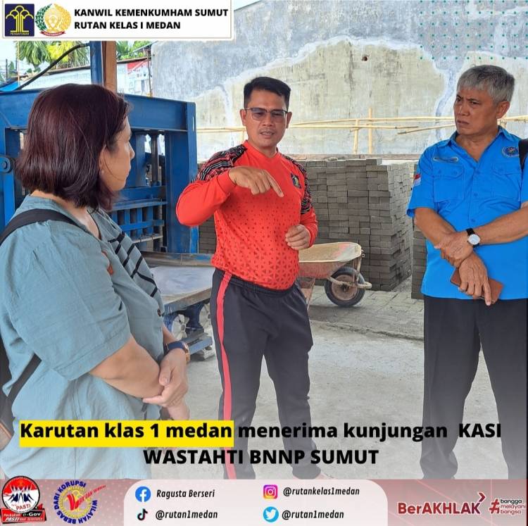 Karutan kelas 1 Medan Terima Kunjungan Kasi Wastahti BNNP Sumut