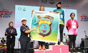 Bhayangkari Polda Sumut Borong Podium Juara Kemala Run