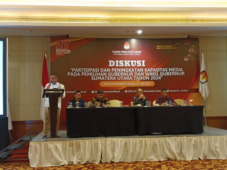KPU Sumut Gelar "Diskusi partisipasi peningkatan kapasitas peran media dalam pilgubsu 2024"