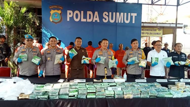 21 April - 23 Mei 202, Polda Sumut Sita 150 Kg Sabu