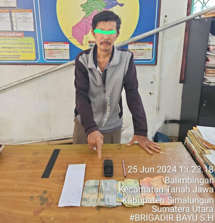 Polsek Tanah Jawa Resor Simalungun Berhasil Menggulung Praktik Perjudian di Warung Tuak