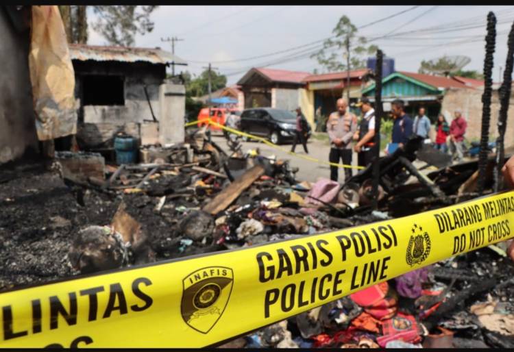 Tim Labfor Polda Sumut Temukan Beberapa Fakta Kebakaran Di Rumah Wartawan Media Online