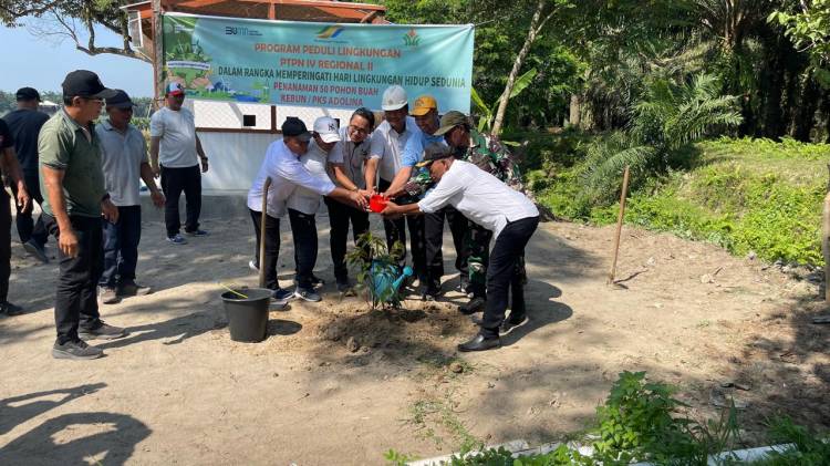 Penanaman 50 Pohon dan Penaburan 1.000 Ekor Ikan di Desa Sekitar PTPN IV Regional II Unit Adolina
