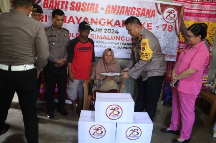 Kapolres Simalungun Gelar Kunjungan dan Santunan dalam Bulan Bakti Polri Presisi untuk Peringati Hari Bhayangkara Ke-78