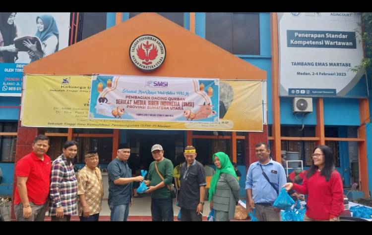 SMSI Sumut Bagikan Daging Qurban di Momen Idul Adha 1445 H