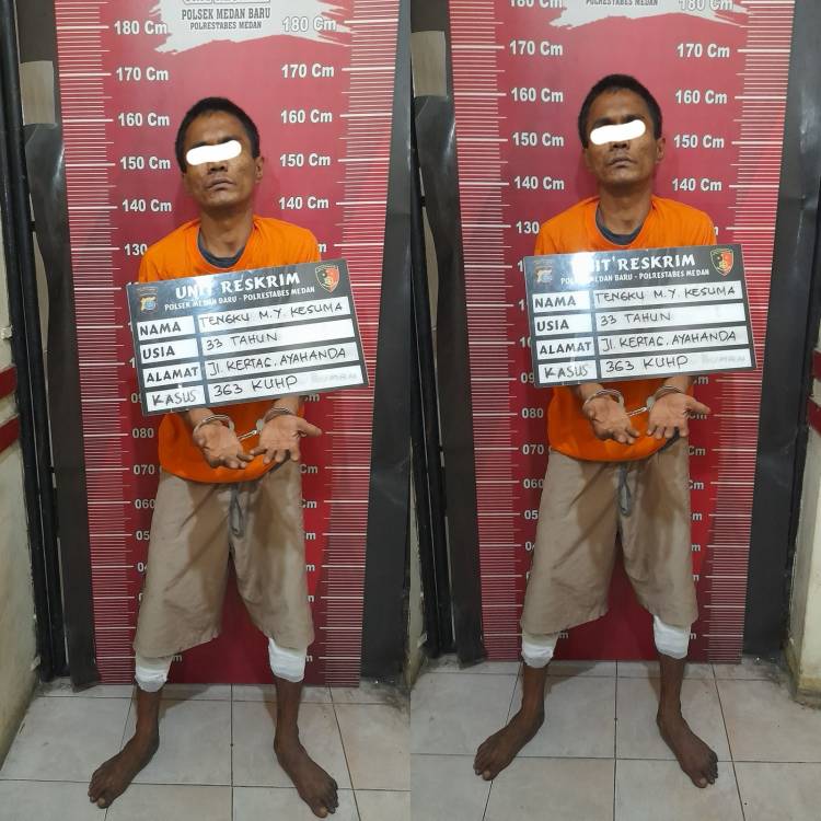 Unit Reskrim Polsek Medan Baru Tembak Kedua Kaki Pelaku TO Spesialis Curat