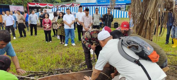 Polres Simalungun Adakan Penyembelihan dan Pembagian Daging Qurban pada Idul Adha 1445H