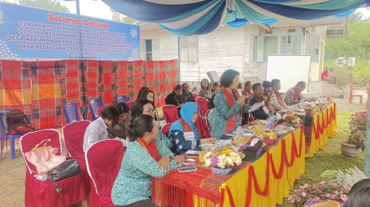 TP-PKK Provinsi Sumut Monitor Desa Narumonda I,Siantar Narumonda Sebagai Desa Pelaksana terbaik Kategori PAAREDI