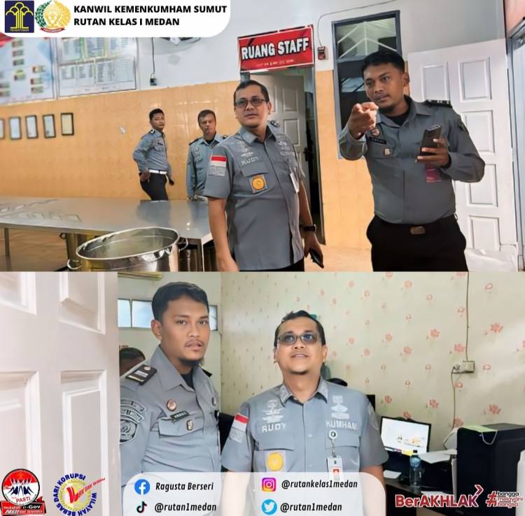 Sambang ke Rutan Medan, Kadiv PAS melakukan monitoring dan evaluasi