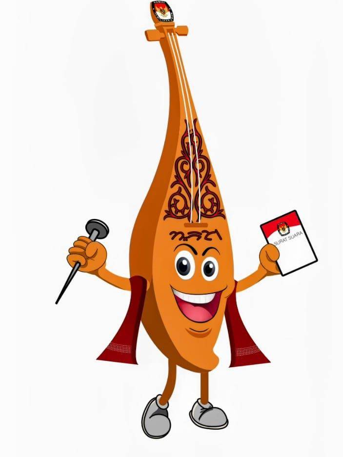 KPU Toba Luncurkan 'Si Hasapi' Sebagai Maskot Pilkada, Sampaikan Pesan Damai Untuk Pesta Demokrasi