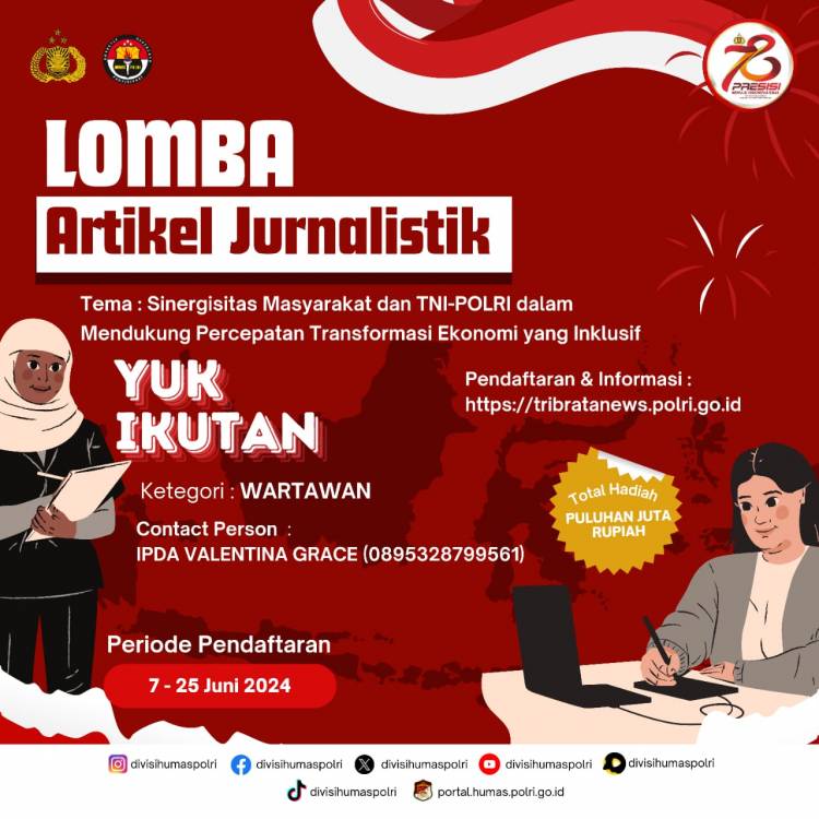 Semarak Hut Polri dengan Gelaran Lomba Tulis Jurnalistik
