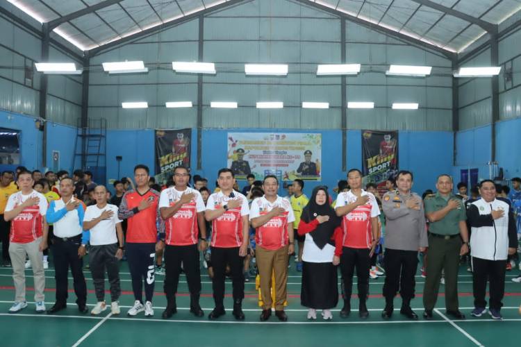 Turnamen Badminton Piala Kapolres Tebingtinggi Meriahkan HUT Bhayangkara ke 79