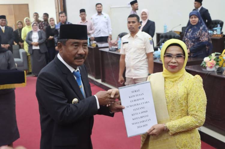 DPRD Kota Binjai Kini Punya Pimpinan Wanita