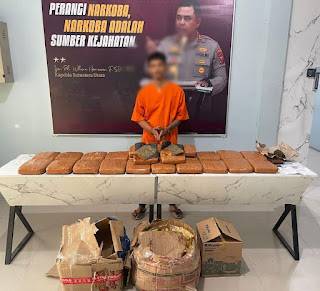 Polres Batubara Tangkap Pengedar 25 Kg Ganja, Ini Tampang dan BB-nya