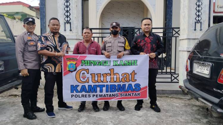 Polsek Siantar Martoba Laksanakan Minggu Kasih Curhat Kamtibmas di Gereja GBKP